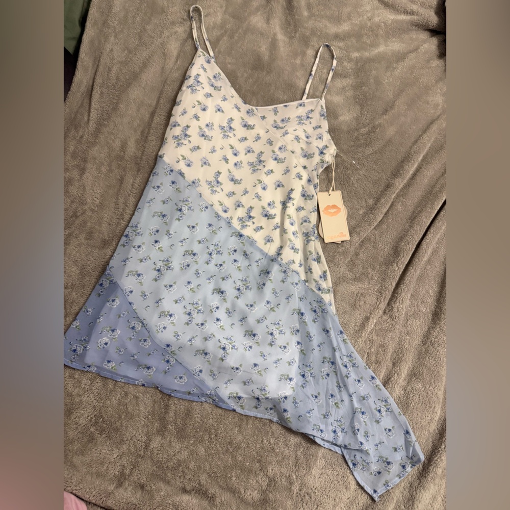 Blue & White Floral Dress NWT